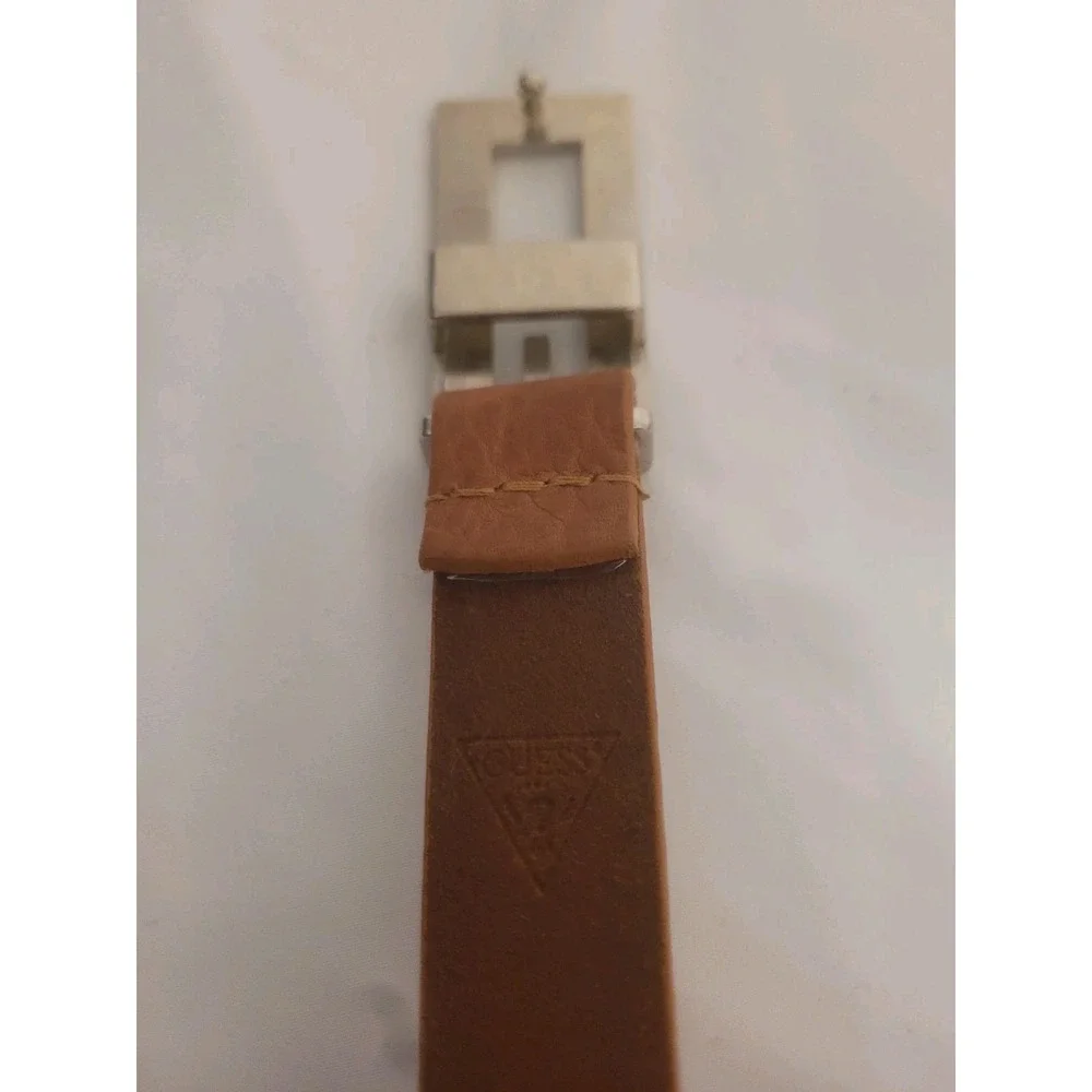 Vintage Guess Ladies Tan Italian Leather Belt 34-1/2